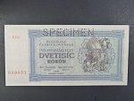2000 K 1945 série 4Go, perf. SPECIMEN nahoře, poloha vodoznaku A