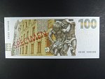 100 Kč 2022 s. EK 00 000000 anulát s přetiskem SPECIMEN, dárkový obal