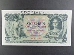 100 Kč 10.1.1931, serie Sc, III.vydání, perf. SPECIMEN