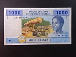 STŘEDOAFRICKÉ STÁTY-KONGO, 1000 Francs 2002 T, BNB. B107Ta