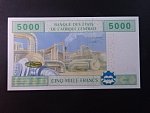 STŘEDOAFRICKÉ STÁTY-KONGO, 5000 Francs 2002 T, BNB. B109Tc