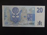 20 Kč 1994 s. B 23 proužek vpravo, Baj. CZ 10a, Pi. 10a
