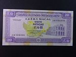 MAKAO, Banco National 20 Patacas 1996, BNB. B062a, Pi. 66