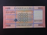 LIBANON, 5000 Livres 2012, BNB. B533a, Pi. 91