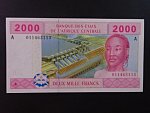 STŘEDOAFRICKÉ STÁTY-GABON, 2000 Francs 2002 A, BNB. B108Aa