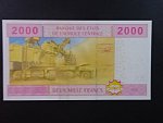 STŘEDOAFRICKÉ STÁTY-GABON, 2000 Francs 2002 A, BNB. B108Aa