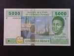 STŘEDOAFRICKÉ STÁTY-ČAD, 5000 Francs 2002 C, BNB. B109Ca
