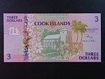COOKOVY OSTROVY, 3 Dollars 1992, BNB. B107a, Pi. 7