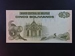 BOLÍVIE, 5 Bolivianos 1986, BNB. B401a, Pi. 217