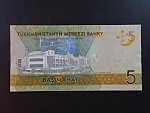 TURKMENISTÁN, 5 Manat 2017, BNB. B229a, Pi. 37
