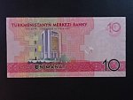 TURKMENISTÁN, 10 Manat 2012, BNB. B224a, Pi. 31