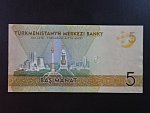 TURKMENISTÁN, 5 Manat 2012, BNB. B223a, Pi. 30