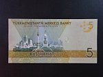 TURKMENISTÁN, 5 Manat 2009, BNB. B216a, Pi. 23
