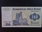 AZERBAJDŽÁN, 250 Manat 1992 De La Rue, BNB. B303b, Pi. 13