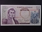 KOLUMBIE, 10 Pesos 1980, BNB. B950n, Pi. 407