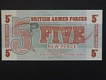 BRITISH ARMED FORCES, 5 Pence 1972, 6th series, BNB. B737a, Pi. M44