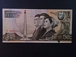 SEVERNÍ KOREA, 50 Won 1992, BNB. B333a, Pi. 52, rozmazaná barva - chybotisk