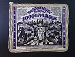 nouzová papírová platidla 1918 - 1924, Bielefeld, 10000 Mark 15.2.1923 hedvábí, dekorativní lem