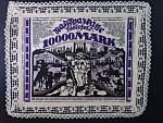 nouzová papírová platidla 1918 - 1924, Bielefeld, 10000 Mark 15.2.1923 hedvábí, dekorativní krajkový lem, Grab. 70c