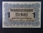 vydání pro obsazené území 1914 - 1945, okupace Pobaltí 1916 - 1918, Posen, 1 Rubel 17.4.1916 Darlehnskassenschein Posen, Ros. 459d, Grab. EWK-35d