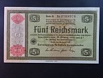 Konversionskassenschein, 5 RM 28.8.1933 série a s přetiskem 1/1934 v giloši, Ro. 708a, Grab. DEU-232a