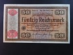 Konversionskassenschein, 50 RM 28.8.1933 série E s přetiskem 1/1934 v giloši s perf. ENTWERTET, Ro. 712, Grab. DEU-236E1