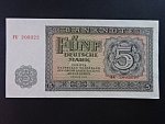 DDR - 5 DM 1955 série FU, Ro. 349a, Grab. DDR-11a