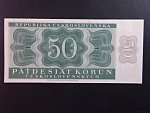 50 Kčs 29.8.1950, série A 11, perforace 3md nad sebou