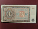 1000 Kčs 9.5.1951 série A 01 novotisk vydaný STC ve spolupráci s ČNB, papír s vodoznakem, kvalitní tisk, dárkový obal