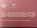 100 Kčs 24.10.1951 série A 01 novotisk vydaný STC ve spolupráci s ČNB, papír s vodoznakem, kvalitní tisk, dárkový obal