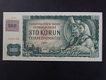 100 Kč 1961 série X 47 (malá průsvitka) II.vydání, kolek