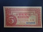 5 Kčs 25.1.1949 série A 92 žlutý papír