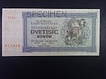 2000 K 1945 série 15 Lt perf. SPECIMEN nahoře, poloha vodoznaku A