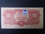 500 K 1944 kolkovaná série AY, perf. SPECIMEN nahoře