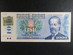 1000 Kč 1985/1993 série U 15, kolek lepený