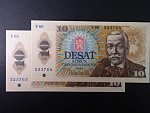 10 Kčs 1986 série V 66, 2 kusy s čísly po sobě