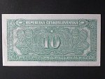 10 Kčs 1945 série Y/Z 000000 anulát s pečetí De La Rue, specimen no 47