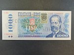 1000 Sk 1985/1993 série U 22, kolek, s 2x vodorovně zrcadlovou perf. SPECIMEN