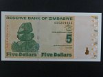 ZIMBABWE, 5 Dollars 2009, BNB. B184a, Pi. 93