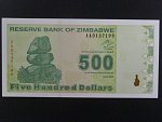 ZIMBABWE, 500 Dollars 2009, BNB. B189a, Pi. 98