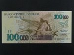 BRAZÍLIE, 100.000 Cruzeiros 1993, BNB. B857b, Pi. 235