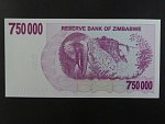 ZIMBABWE, 750.000 Dollars 2007, BNB. B143a, Pi. 52