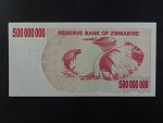 ZIMBABWE, 500.000.000 Dollars 2008, BNB. B151a, Pi. 60