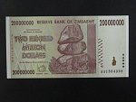 ZIMBABWE, 200 mil Dollars 2008, BNB. B172a, Pi. 81