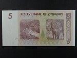 ZIMBABWE, 5 Dollars 2007, BNB. B157a, Pi. 66