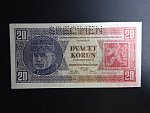 20 Kč 1926 série Mf, perf. SPECIMEN z líce