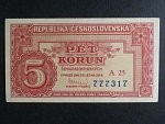 5 Kčs 25.1.1949 série A 25