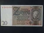 Německo, 20 RM 1929 série Z, mírové vydání, podtiskové písmeno B, Ba. D3b