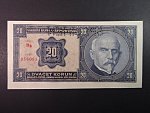 20 Kč 1926 série Bg, perf. SPECIMEN z líce