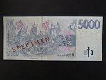 5000 Kč 2023 série 00 Z 000000 anulát s přetiskem SPECIMEN